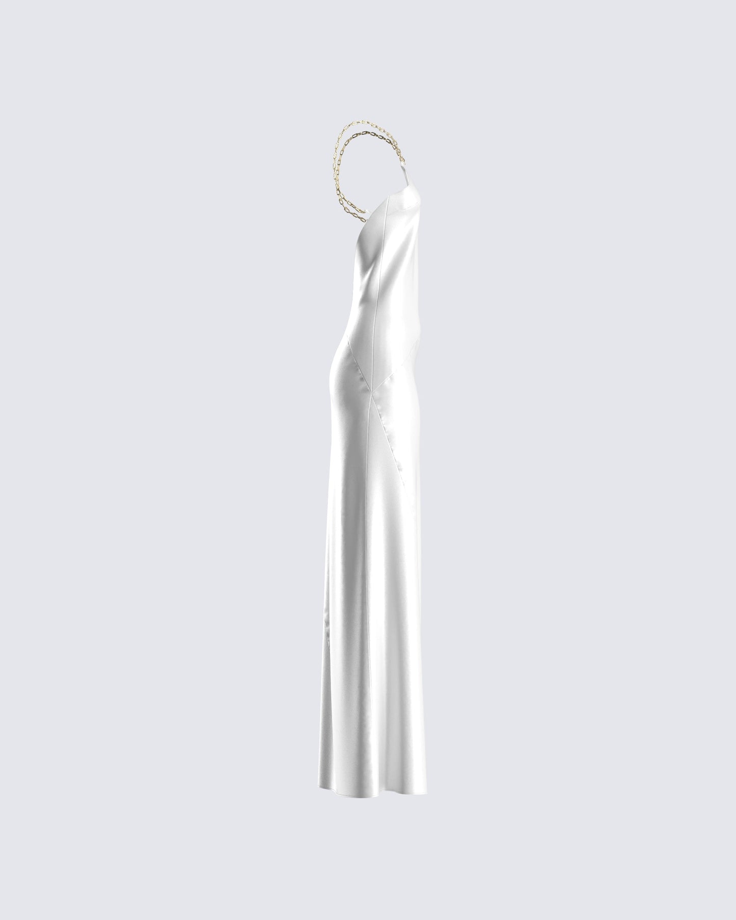 Nicola White Chain Maxi Dress