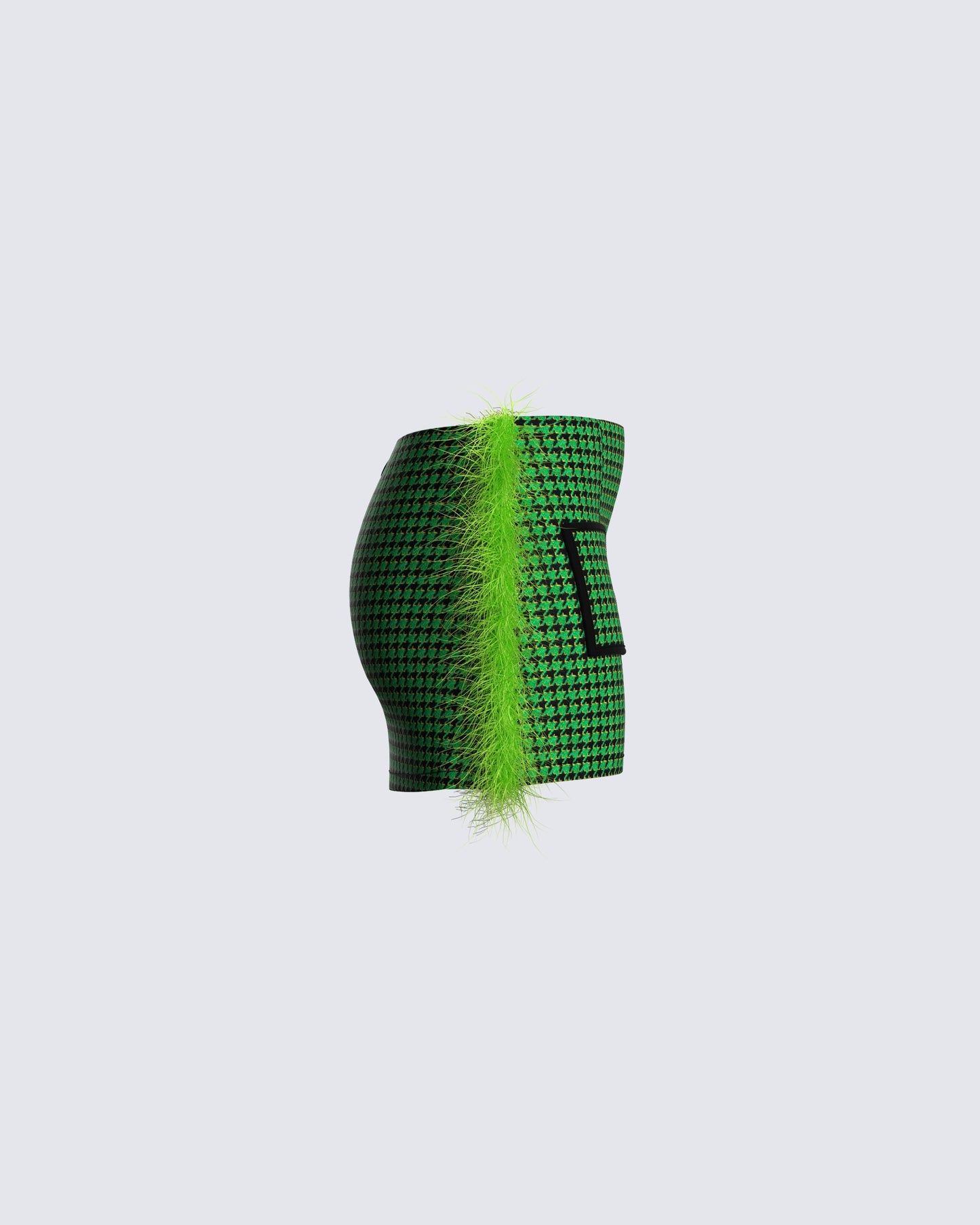 Misty Green Houndstooth Skirt