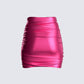 Naomi Metallic Shirred Mini Skirt