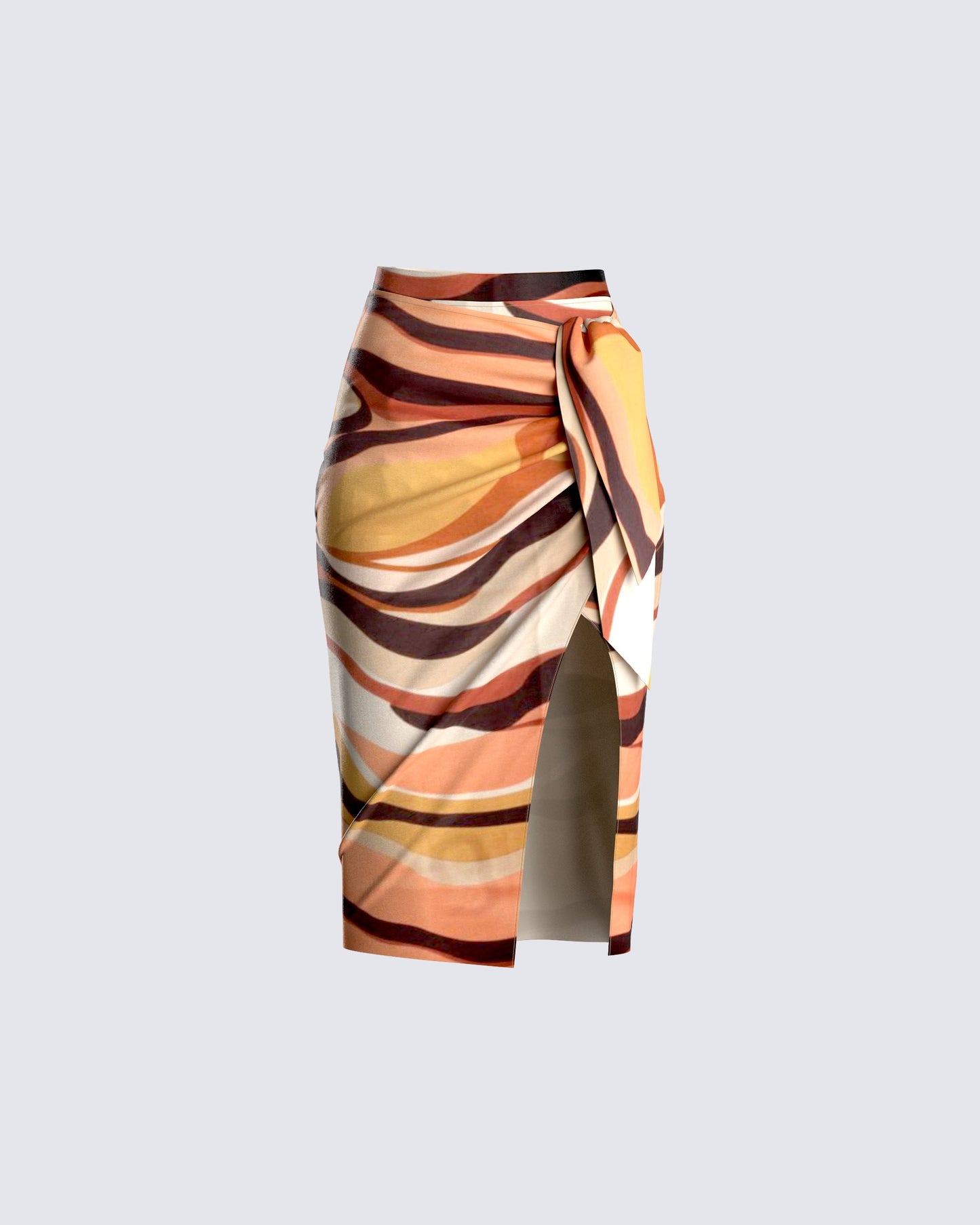 Coen Abstract Print Midi Skirt product front