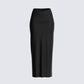 Nadia Black V Waist Skirt