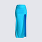 Annalise Blue Maxi Skirt 3d product front