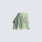 Mia Sage Stretch Lace Skirt