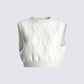 Juno Ivory Cable Knit Sweater Vest