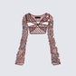 Ellery Maroon Crochet Top