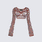 Ellery Maroon Crochet Top