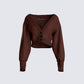 Maggie Brown Cable Knit Cardigan