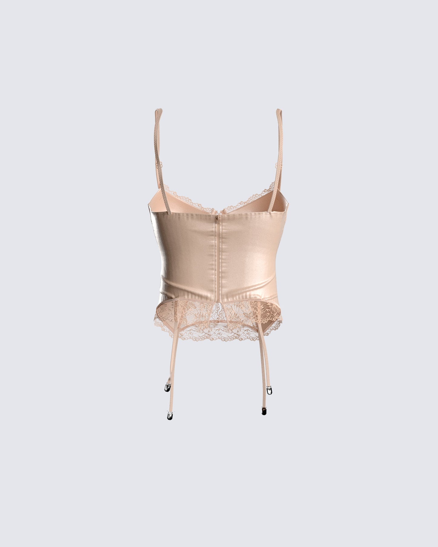 Blythe Peach Strappy Corset Top