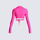 Irene Pink Wrap Top
