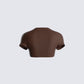 Ceres Brown Peek A Boo Top