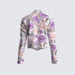 Leonardo Floral Print Twill Jacket