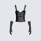 Beatrix Black Corset Top & Gloves