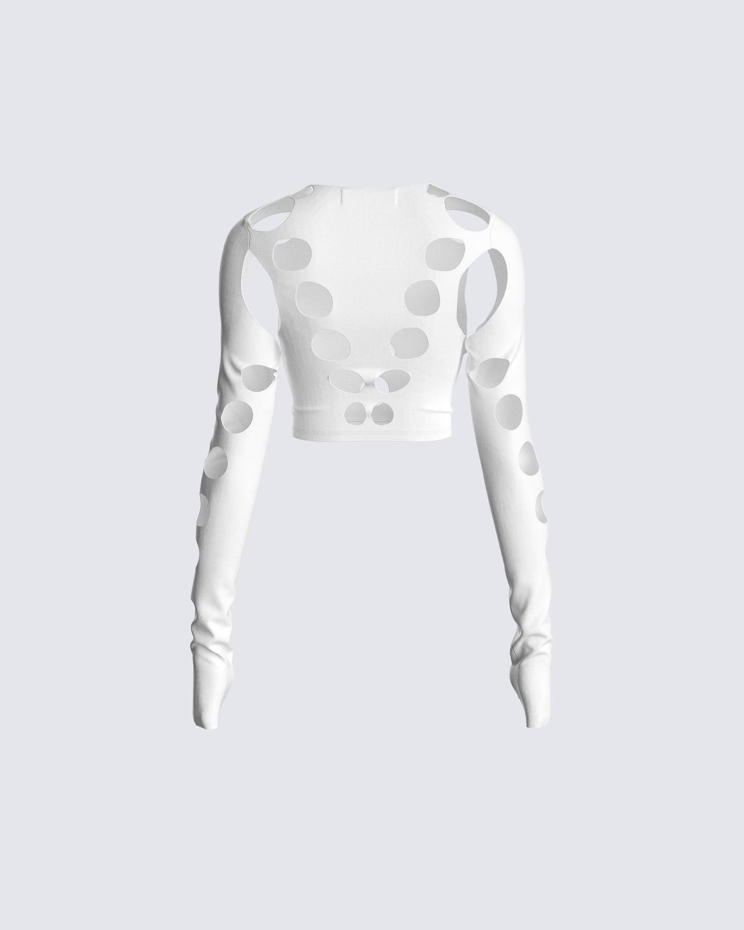 Iman White Cut Out Top