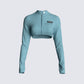 Jones Blue Zip Up Top