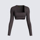 Andie Jersey Square Neck Top