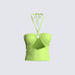 Jolene Green Cropped Top
