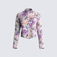 Leonardo Floral Print Twill Jacket product front