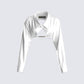 Emilia Ivory Cropped Top 3d product front