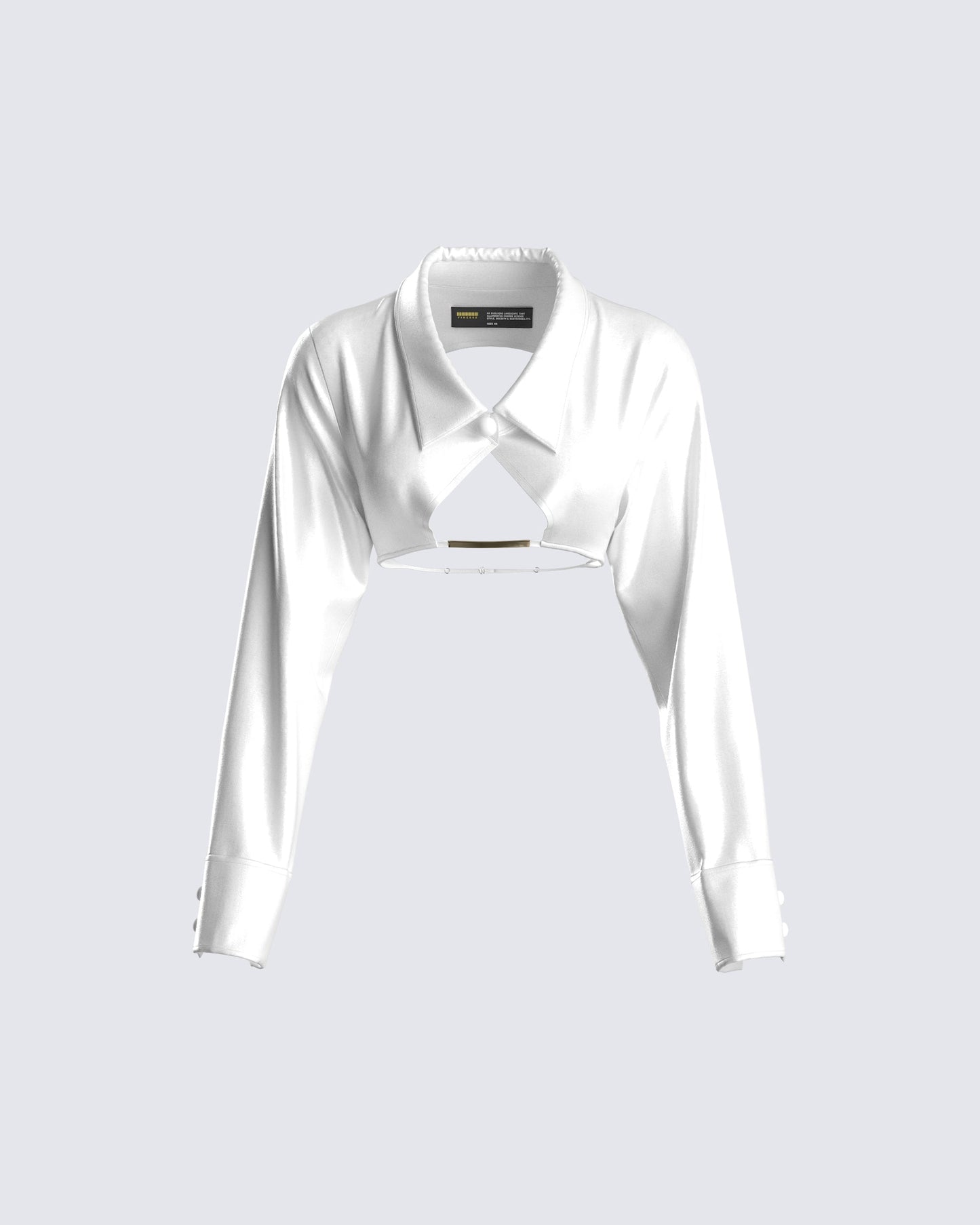 Emilia Ivory Cropped Top 3d product front
