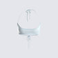 Delia Blue Knit Cropped Top 3d product front
