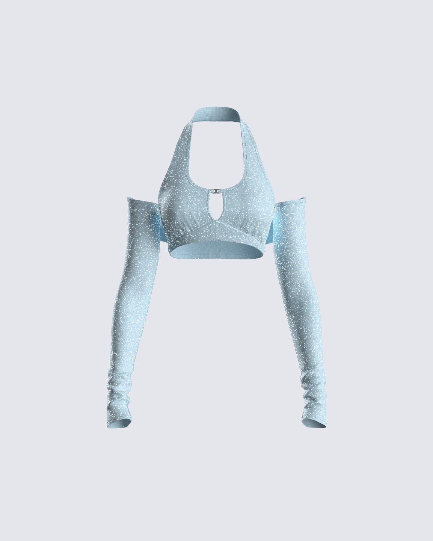 Erika Blue Long Sleeve Top & Shrug product front