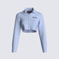 Blake Shirting Logo Cropped Top
