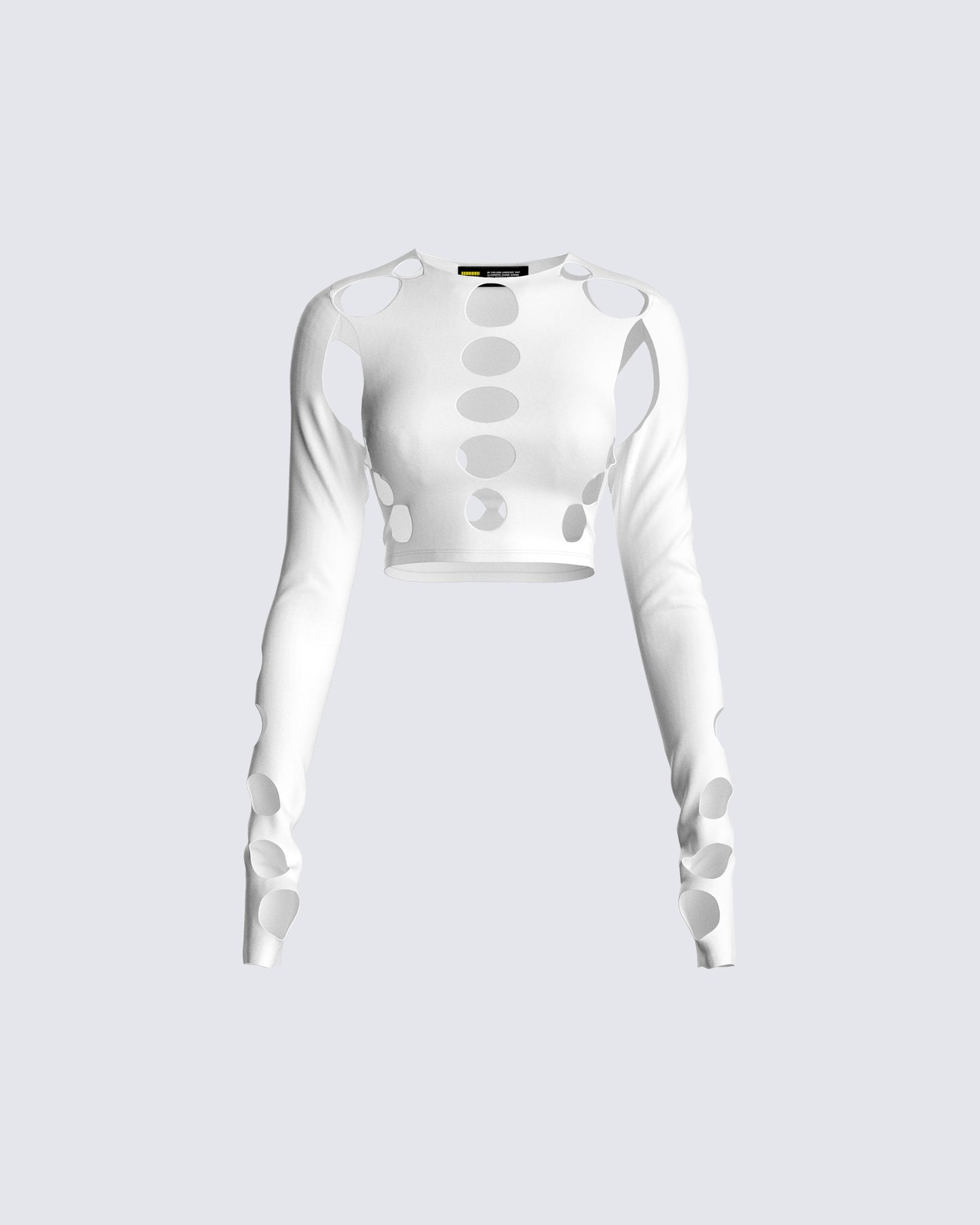 Iman White Cut Out Top