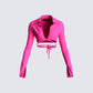 Irene Pink Wrap Top