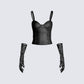 Beatrix Black Corset Top & Gloves