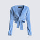 Julia Sweater Knit Tie Front Top