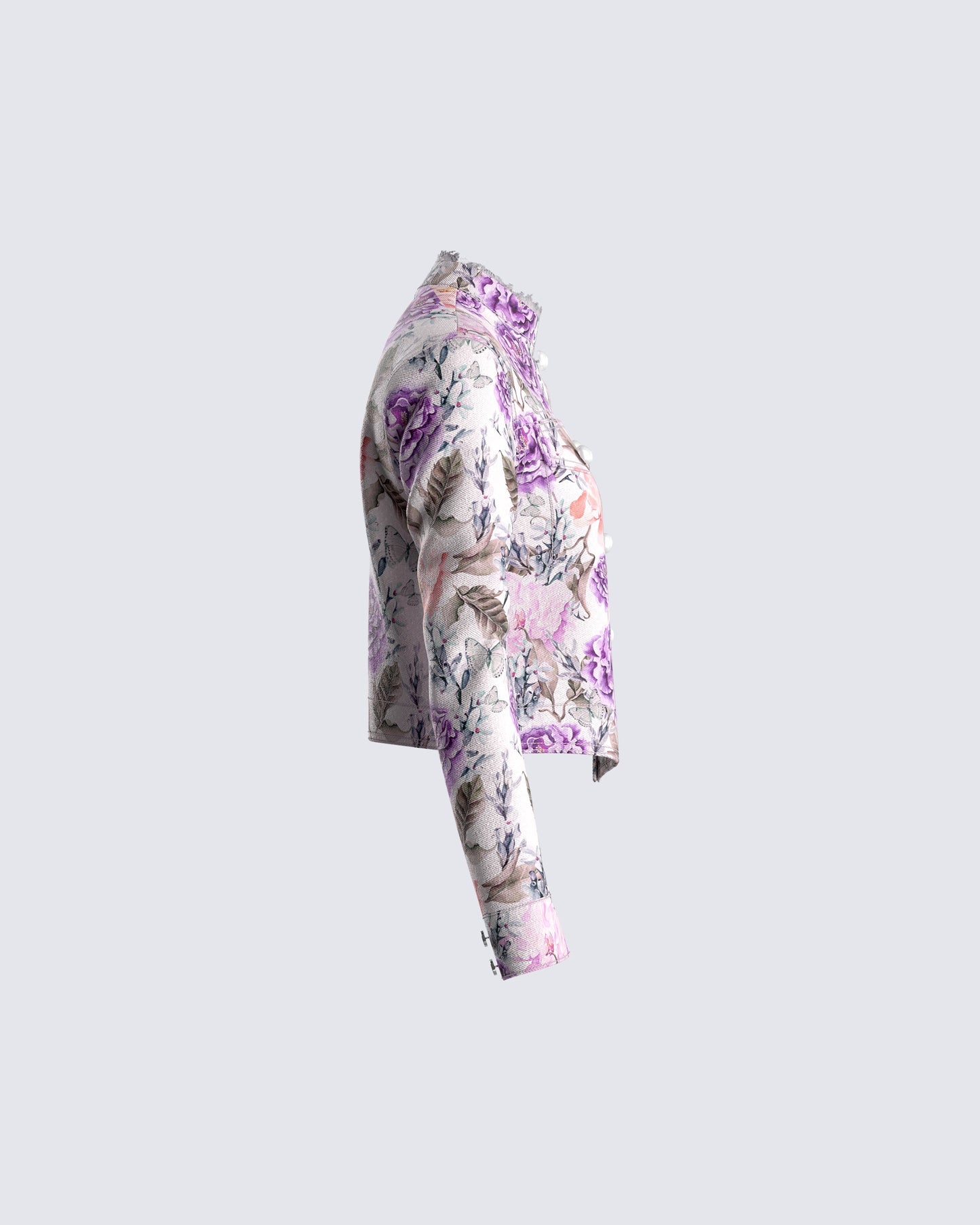 Leonardo Floral Print Twill Jacket