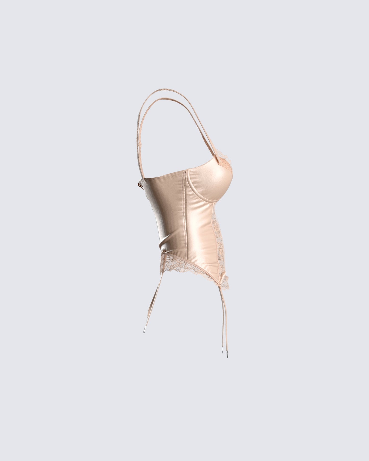 Blythe Peach Strappy Corset Top