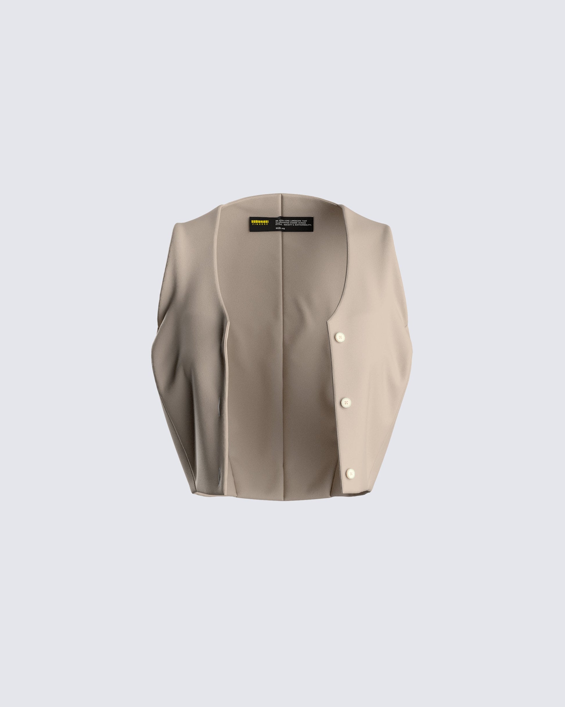 Cady Tan Cropped Vest product front