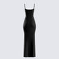 Georgie Black Rib Maxi Dress