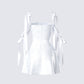 Valeria White Satin Mini Dress