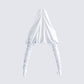 Alexa White Gauze Hooded Shrug