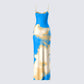 Sari Multi Cowl Neck Maxi Dress