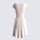 Tai Beige Jersey Ruffle Dress