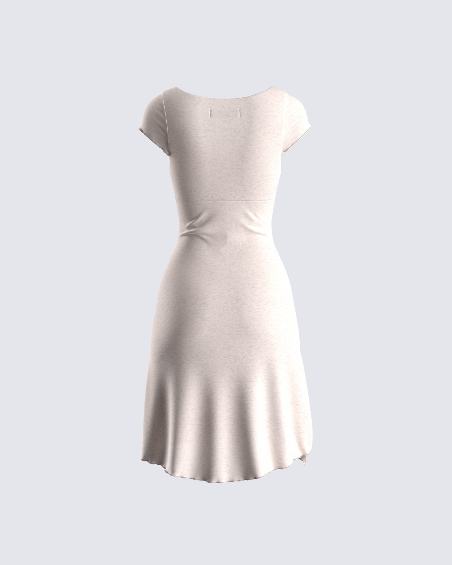 Tai Beige Jersey Ruffle Dress