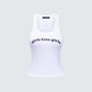Joel White Ribbed Slogan Tank product front