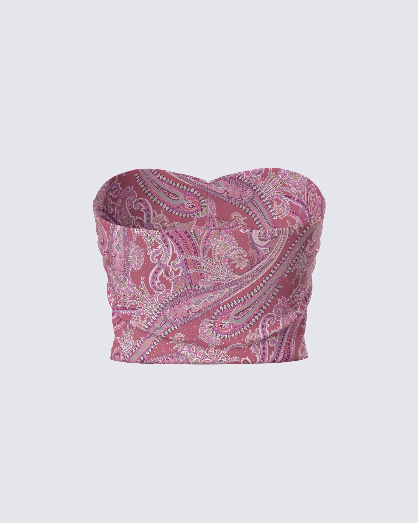 Adley Paisley Mesh Tube Top