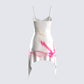 Luisa Pink Print Mini Dress