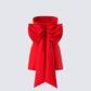McKay Red Strapless Bow Mini Dress