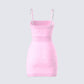 Adi Pink Fuzzy Knit Mini Dress
