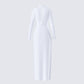 Zaida White Plunge Maxi Dress