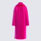 Dorinne Hot Pink Vegan Fur Coat