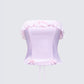 Maris Pink Satin Corset Top product front