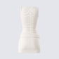 Matiyah Ivory Belted Micro Mini Dress