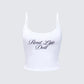 Atara White Slogan Cami Top product front