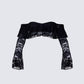 Rina Black Lace Ruffle Bandeau Top